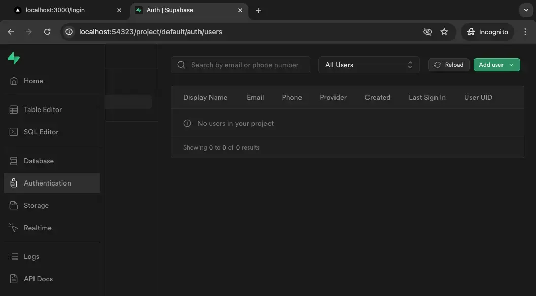 Auth Dashboard