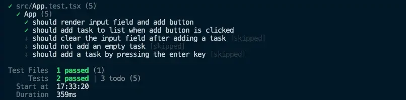 Todo Tests
