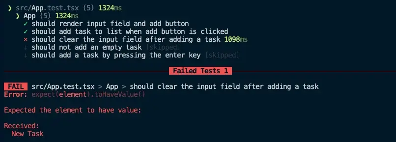 Failing Test