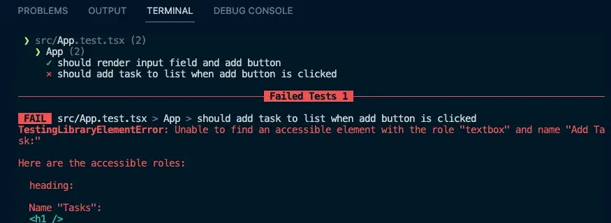 Test Fail